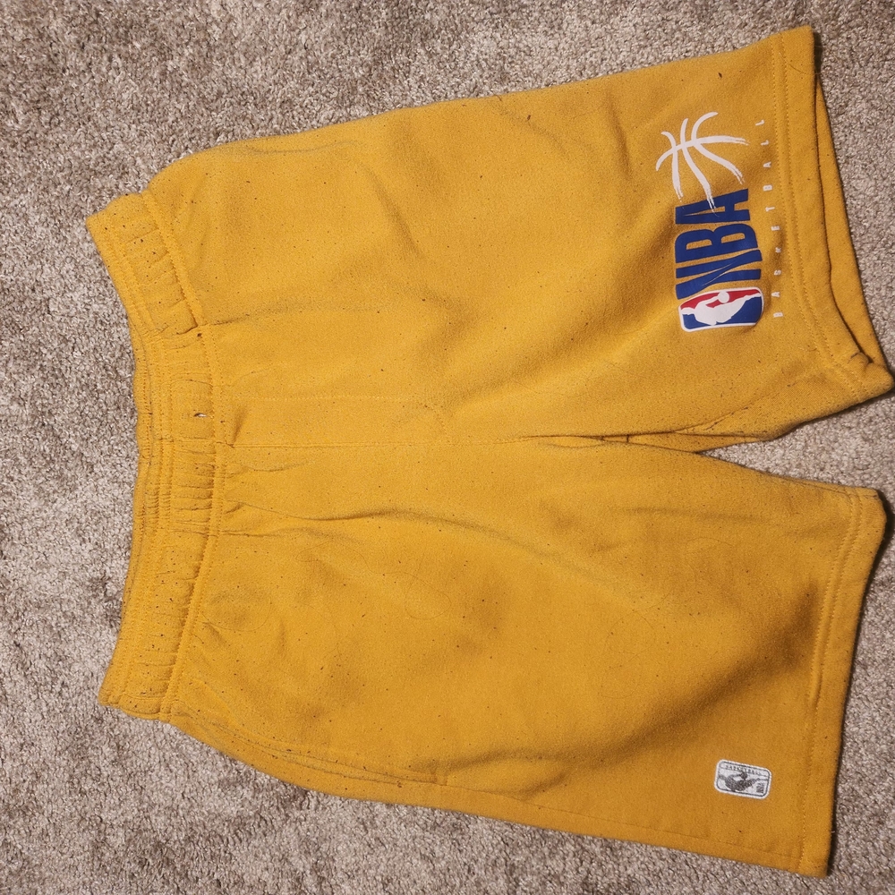 NBA Shorts Yellow Mens Size Small (2) Drawstring Missing